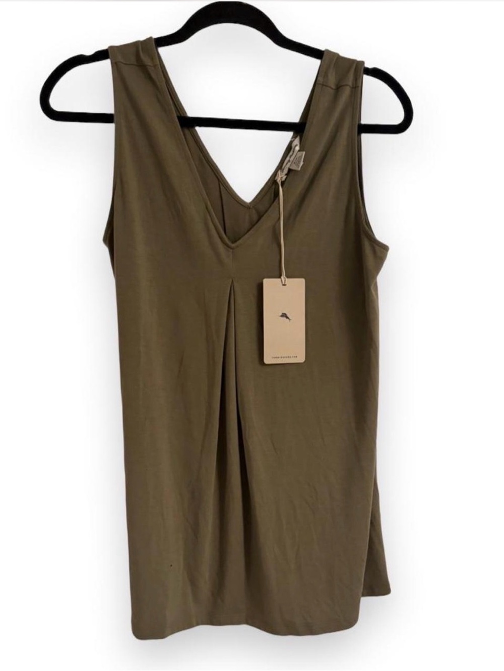 Tommy Bahama Olive Sleeveless V-Neck Tank